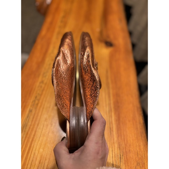 Sam Edelman Laurna Women's Mules Metallic Copper Leather Size 6  Gorgeous Shoe ✨ - Picture 3 of 6